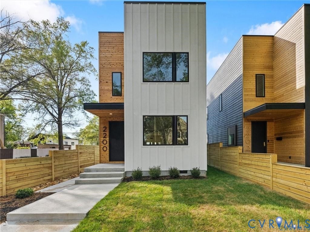 2200 3rd Avenue, Northside, Richmond, VA 23222 Modern home with board and batten siding