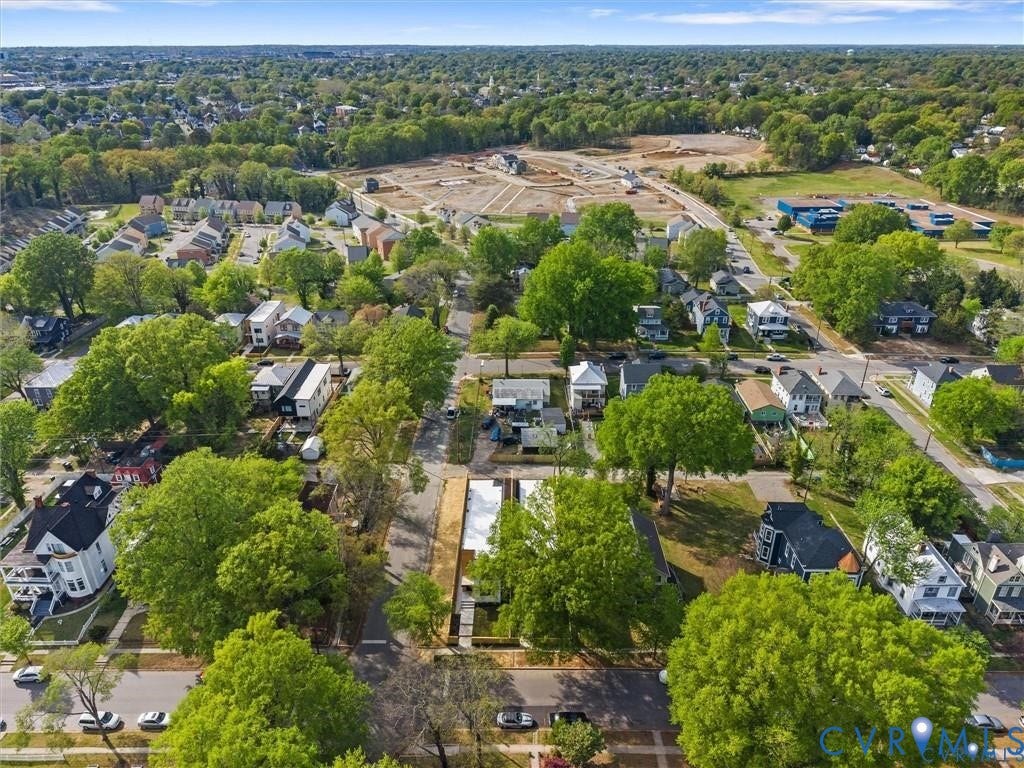 2200 3rd Avenue, Northside, Richmond, VA 23222 Aerial perspective of suburban area with a tree filled landscape