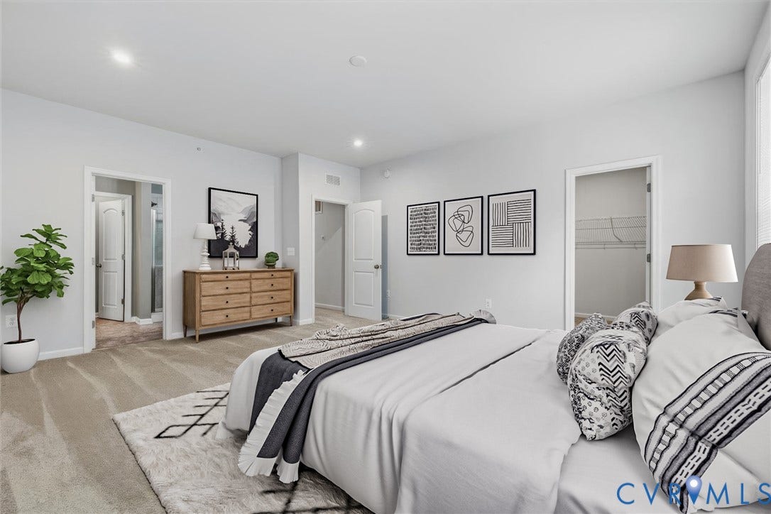 VIRTUALLY STAGED PRIMARY BEDROOM!