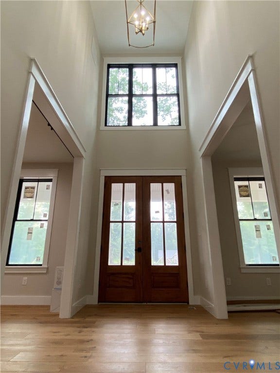 1625 Huntington Woods Trail, Powhatan, VA 23139 Foyer, dining left, living/office right