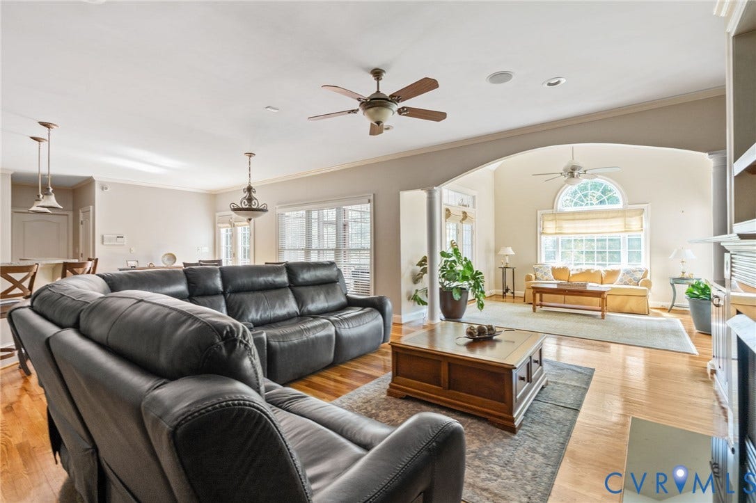 2220 French Hill Terrace, Powhatan, VA 23139 Views to the Sunroom and Breakfast Room
