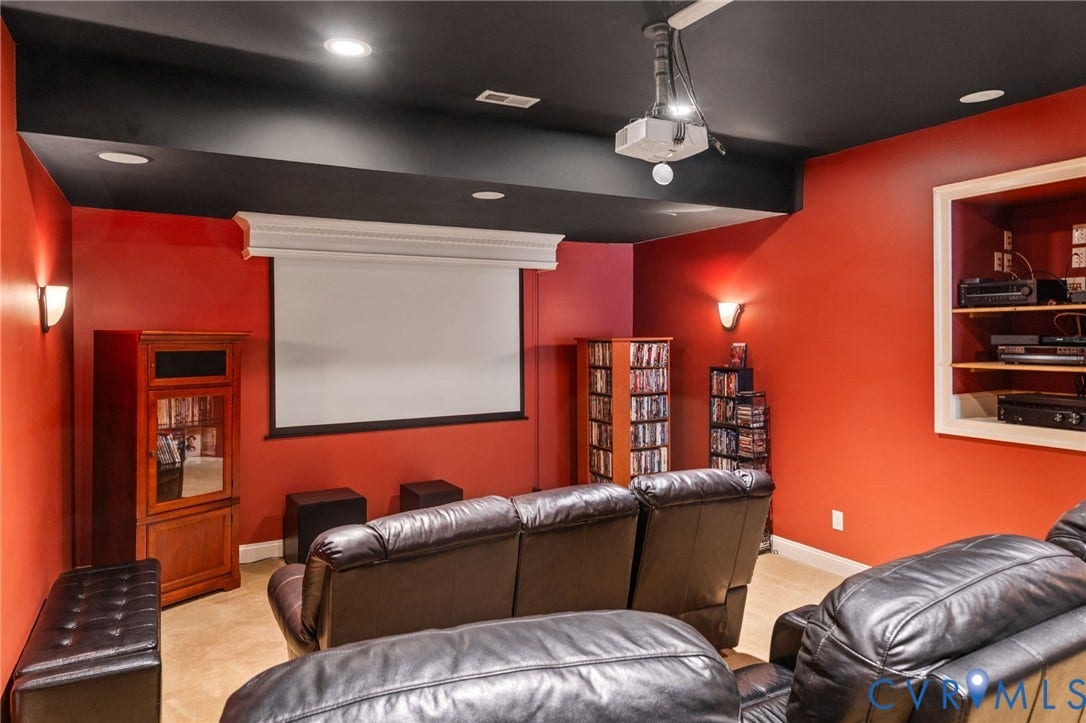 2220 French Hill Terrace, Powhatan, VA 23139 Media Room - Screen and Projector Conveys. Chairs are Negotiable
