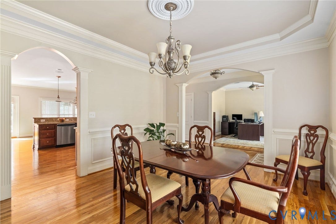 2220 French Hill Terrace, Powhatan, VA 23139 Views of Kitchen and Office across Foyer