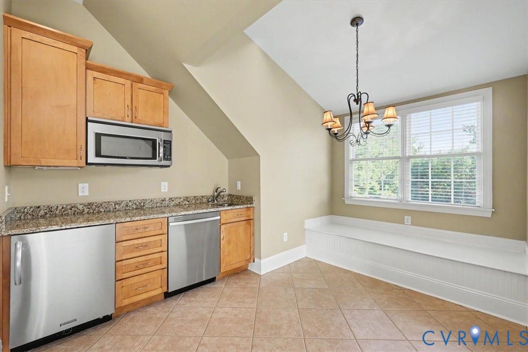 5905 Covington Hills Lane, Nuckols Road Corridor, Glen Allen, VA 23059 3rd floor kitchenette includes small fridge, microwave, dishwasher and sink.