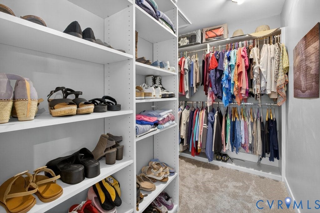 7669 Leeds Castle Lane, Maidstone Village Townhomes, New Kent, VA 23124 CUSTOM Primary Walk In Closet