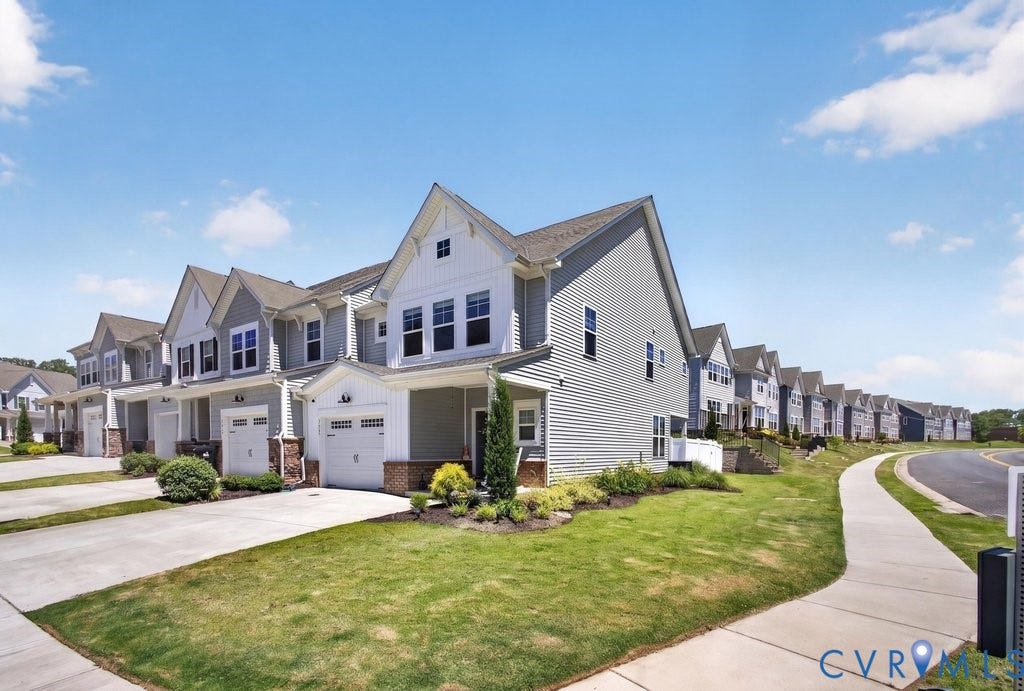 7669 Leeds Castle Lane, Maidstone Village Townhomes, New Kent, VA 23124 Corner Lot, Concrete Driveway, Porch