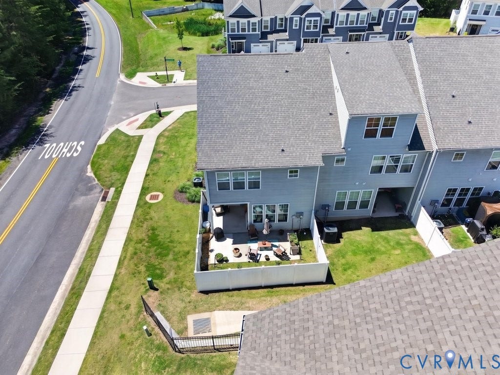 7669 Leeds Castle Lane, Maidstone Village Townhomes, New Kent, VA 23124 Corner Unit, Rear Patio, Vinyl Privacy Fence