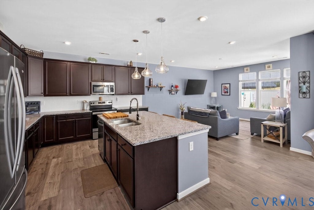 7669 Leeds Castle Lane, Maidstone Village Townhomes, New Kent, VA 23124 LVT Flooring, Granite, S/S Appliances, Recessed Lighting