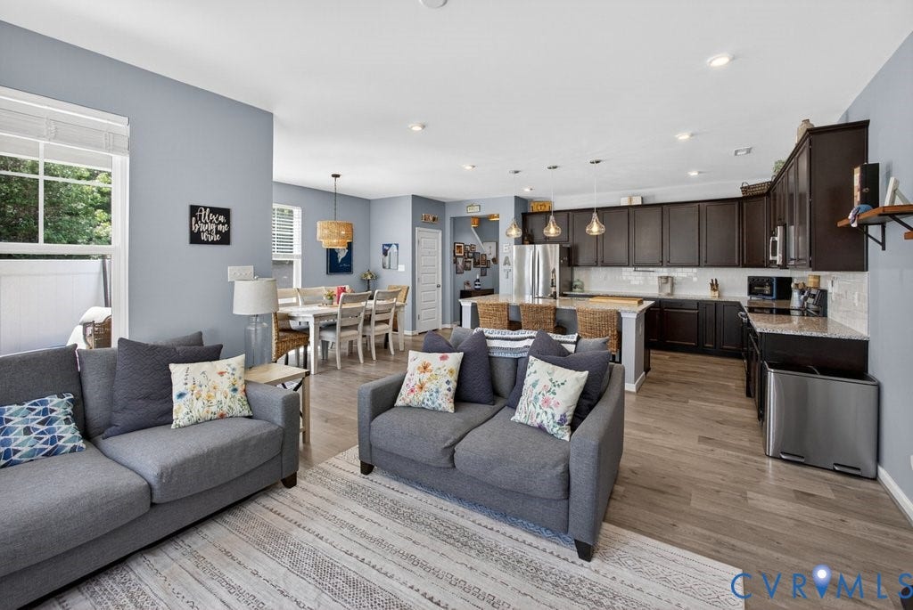 7669 Leeds Castle Lane, Maidstone Village Townhomes, New Kent, VA 23124 LVT Flooring, Recessed Lighting, Lots of Natural Lighting