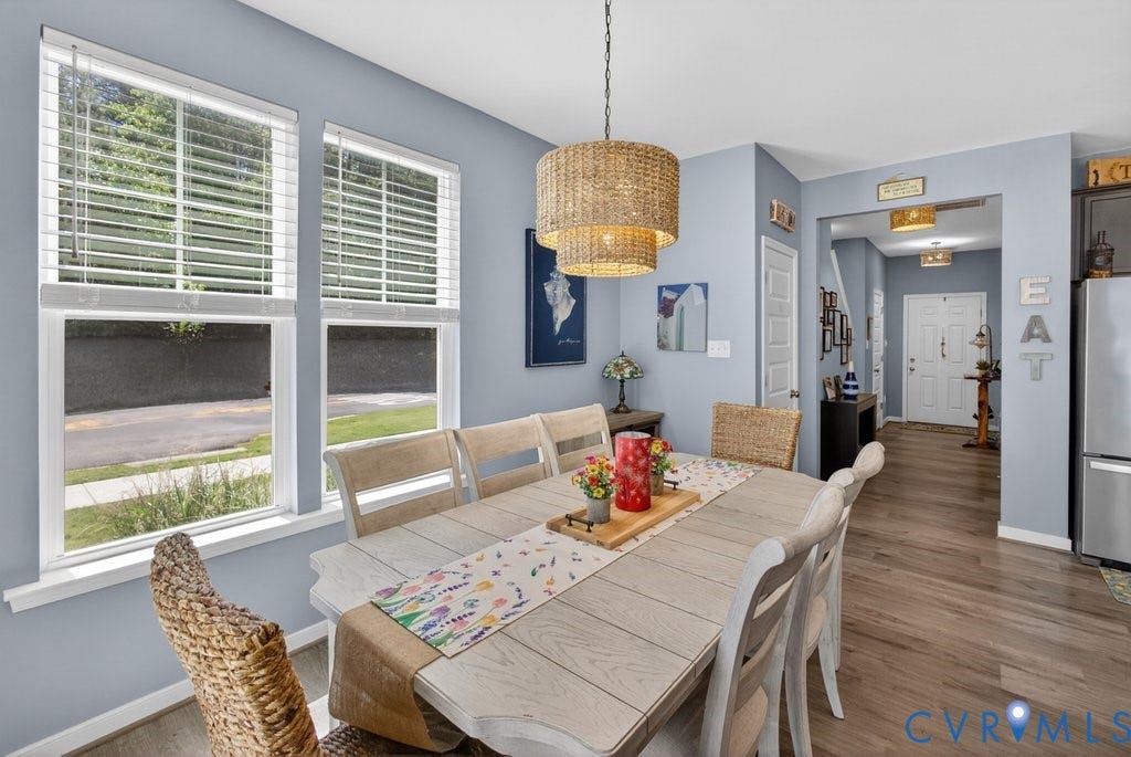 7669 Leeds Castle Lane, Maidstone Village Townhomes, New Kent, VA 23124 LVT Flooring, Chandelier