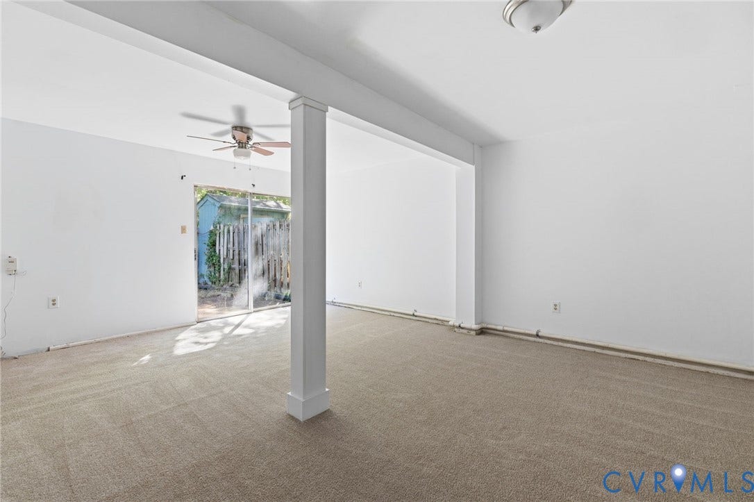 1332 Poco Drive, Richmond, VA 23235 Great basement with extra storage room and access to rear yard