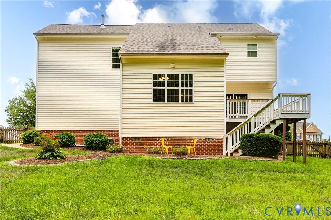 2244 Thomas Kenney Drive, Henrico, VA 23060 Back Exterior View of the Home.