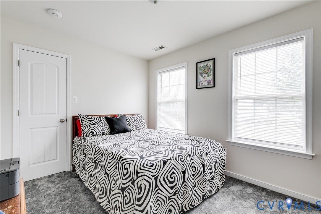 2244 Thomas Kenney Drive, Henrico, VA 23060 Bedroom Featuring New Carpet.