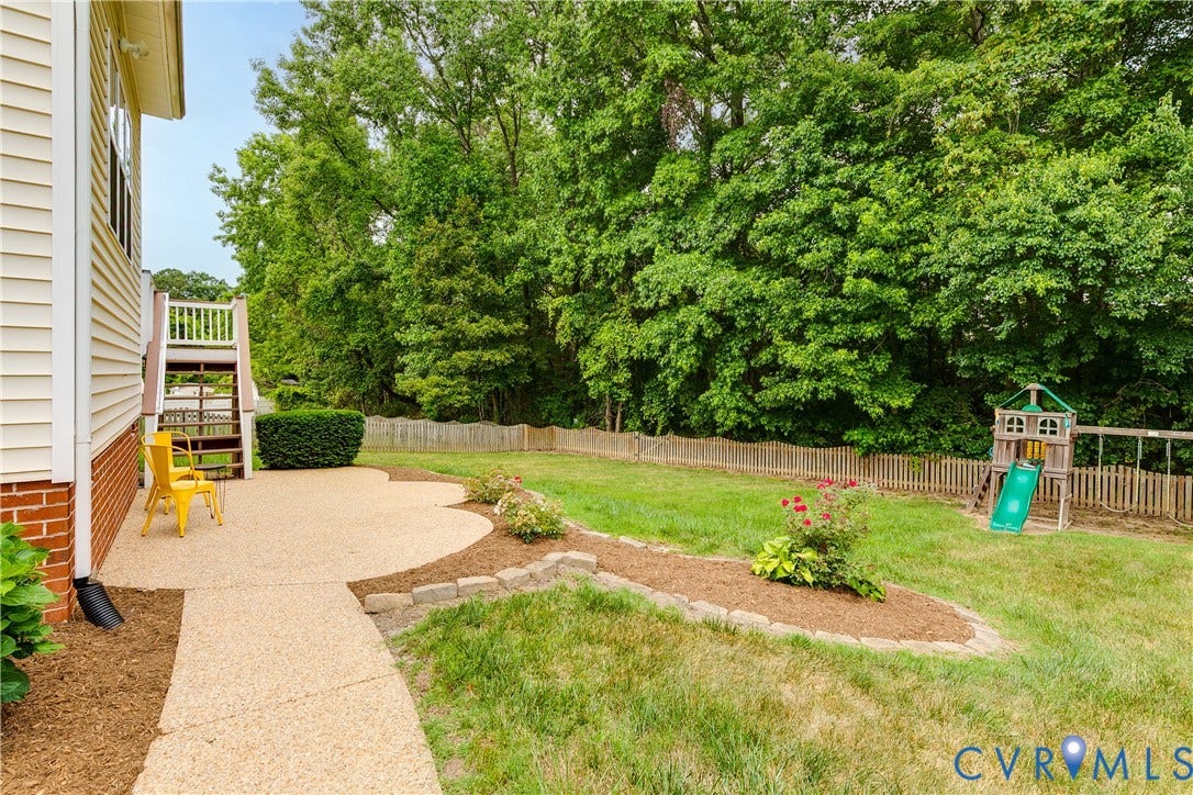 2244 Thomas Kenney Drive, Henrico, VA 23060 Nicely Landscaped Backyard Featuring Patio Area for Entertaining.