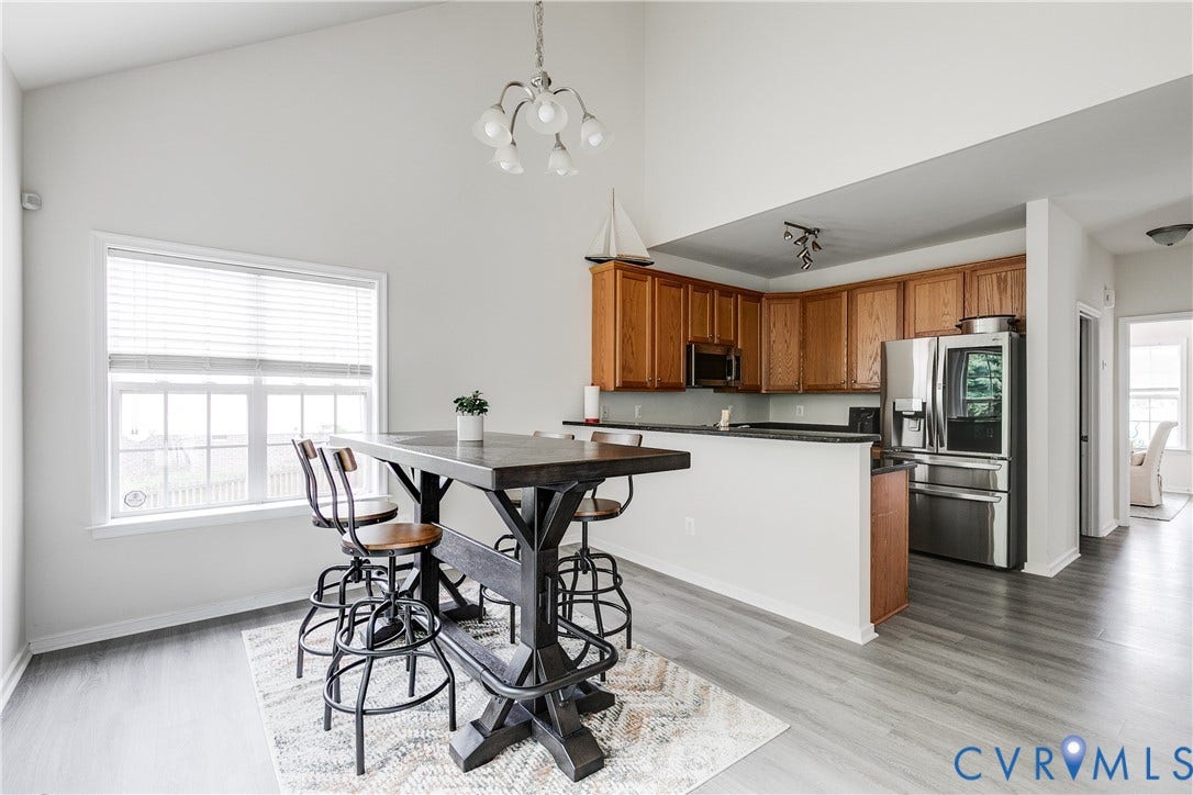 2244 Thomas Kenney Drive, Henrico, VA 23060 Kitchen Eat-In Area Featuring Cathedral Ceiling.
