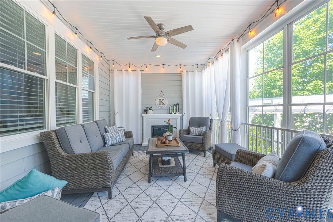 2112 Avada Drive, Newmarket Estates, Midlothian, VA 23112 Screened in Porch with Trex Flooring