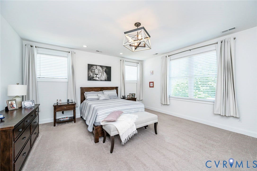 2112 Avada Drive, Newmarket Estates, Midlothian, VA 23112 Primary BR 1 with 9 Ft Ceilings on 2nd Floor