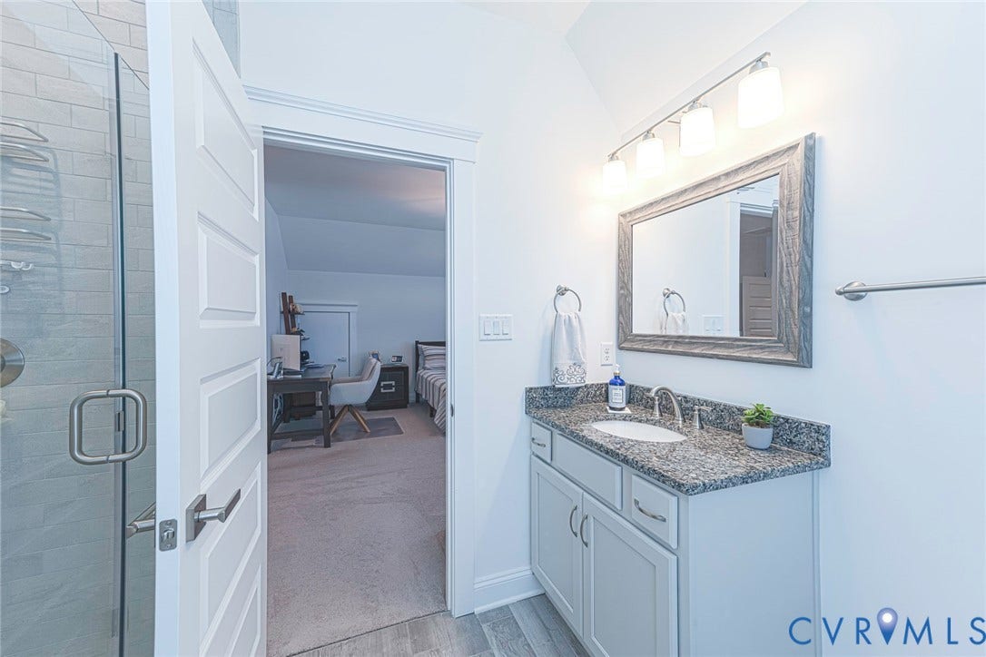 2112 Avada Drive, Newmarket Estates, Midlothian, VA 23112 Primary BR 2 Bathroom with Granite countertop vanity