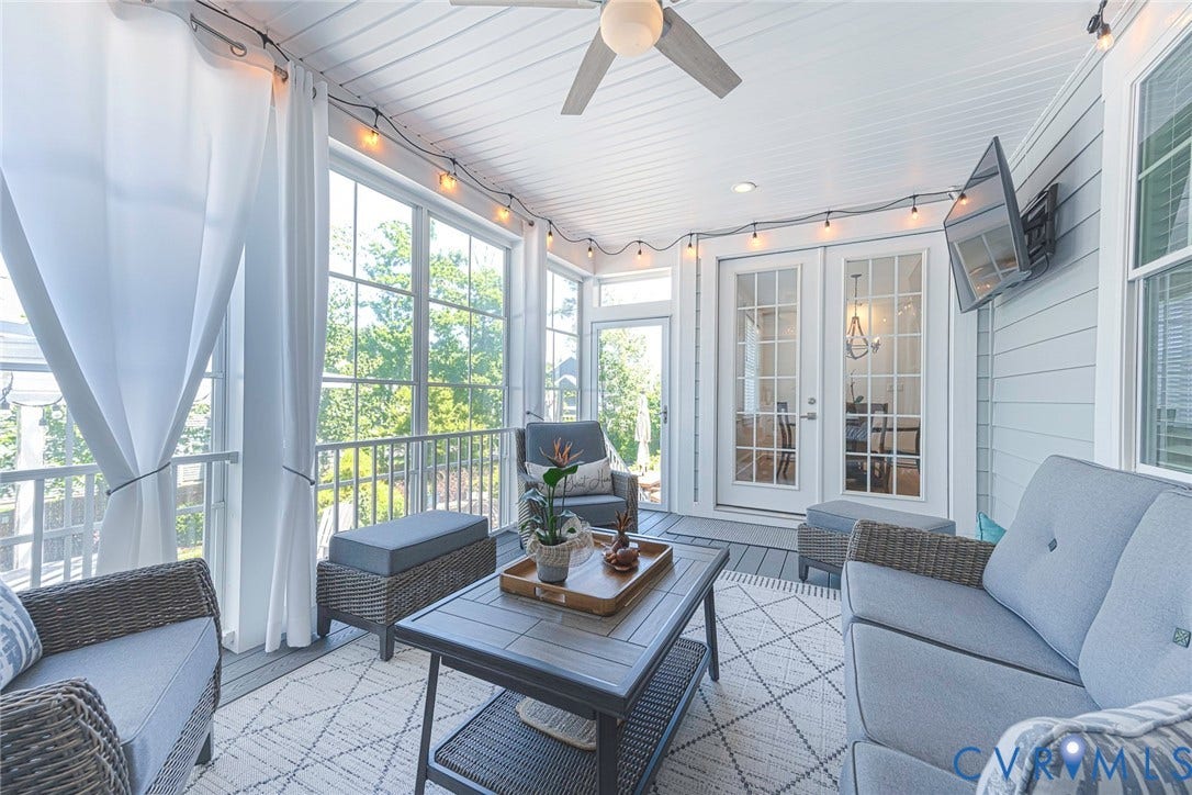 2112 Avada Drive, Newmarket Estates, Midlothian, VA 23112 Three Season Screened In Porch with Eze-Breeze Custom Windows