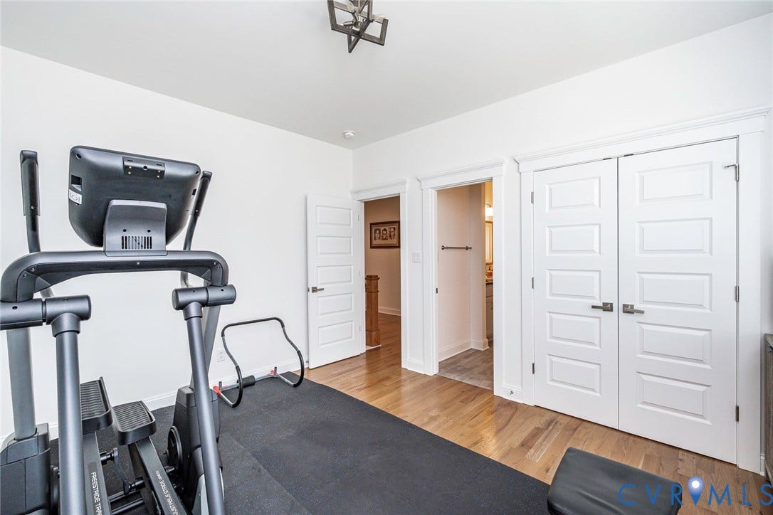 2112 Avada Drive, Newmarket Estates, Midlothian, VA 23112 2nd Fl Br 3 with Hardwood Floors under workout mats