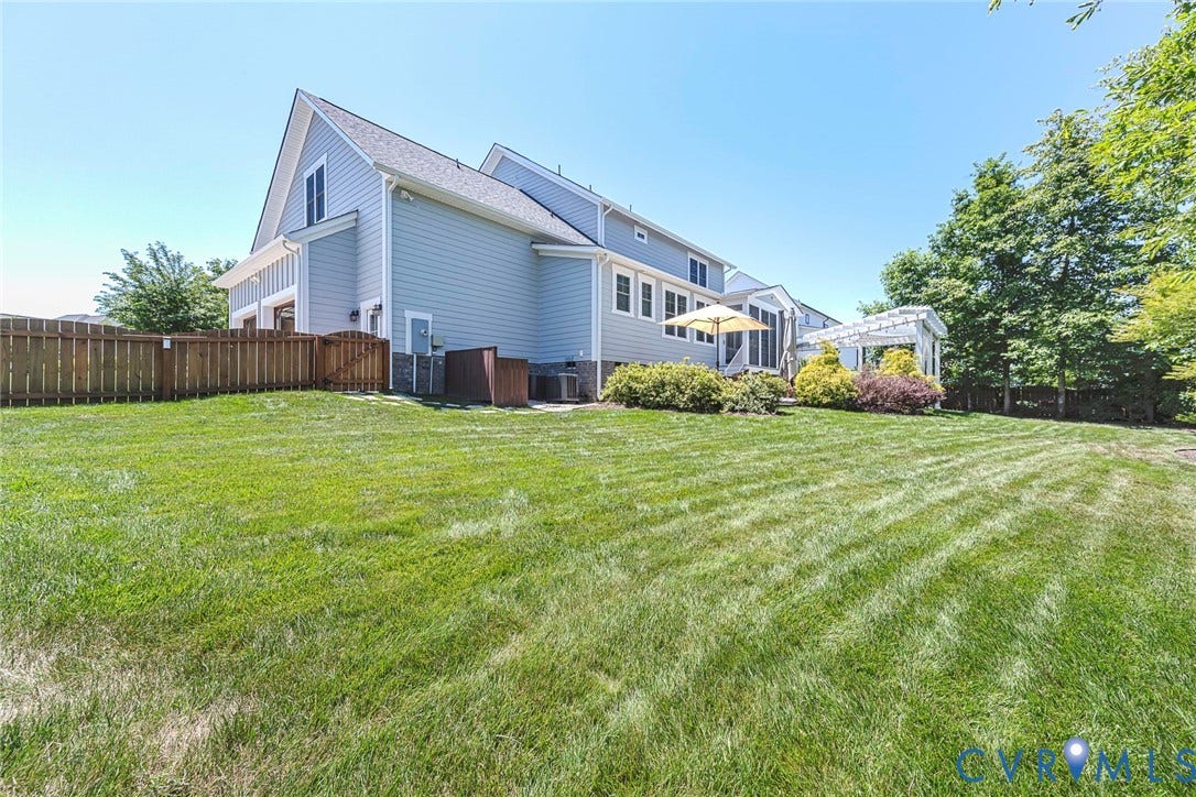 2112 Avada Drive, Newmarket Estates, Midlothian, VA 23112 Large fenced in backyard flat with lots of room for kids or animals to run. Fence stained 2026