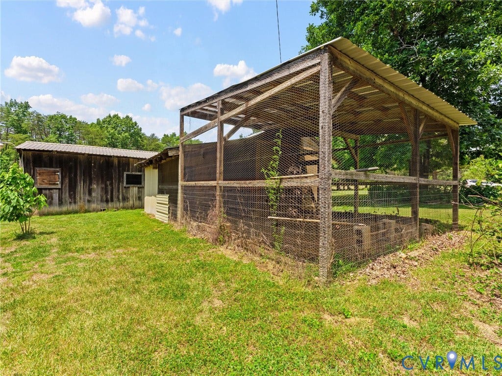 3607 Pacetown Road, Goochland, VA 23153 Chicken coop with farmhouse tool shed