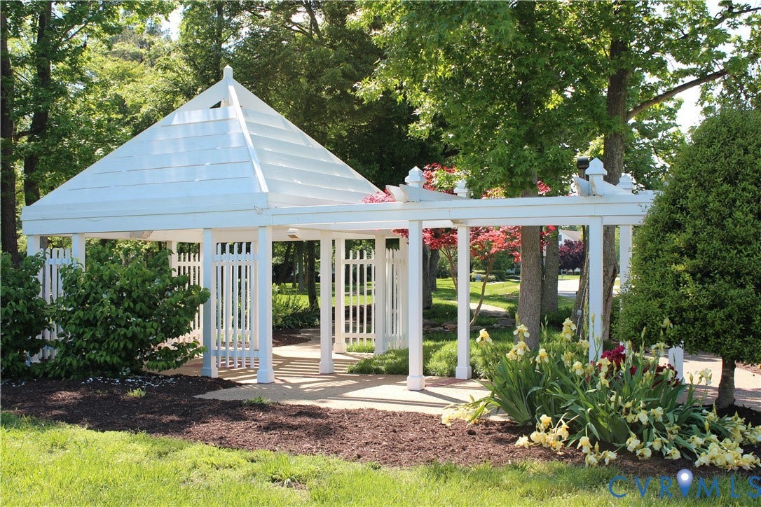 The pergola hosts many community activities.