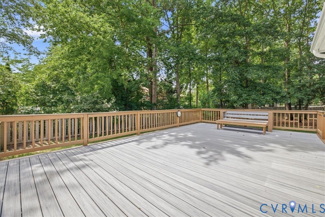 The deck is huge and offers so much space for activities with family and friends, or maybe just a lazy day at home!
