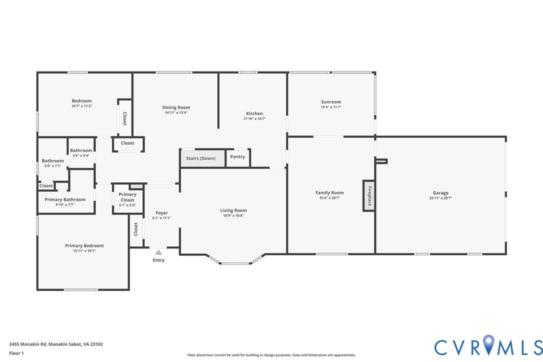 2455 Manakin Road, Manakin Sabot, VA 23103 Main floor plan