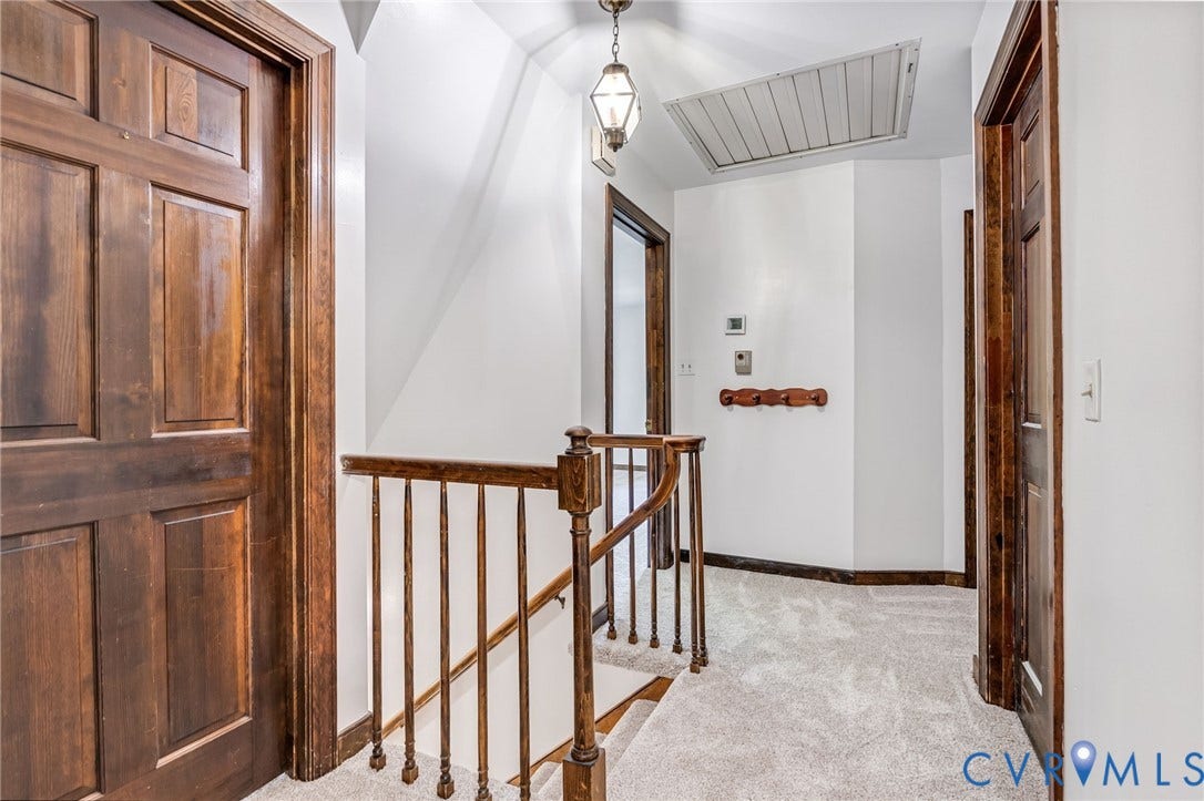upstairs