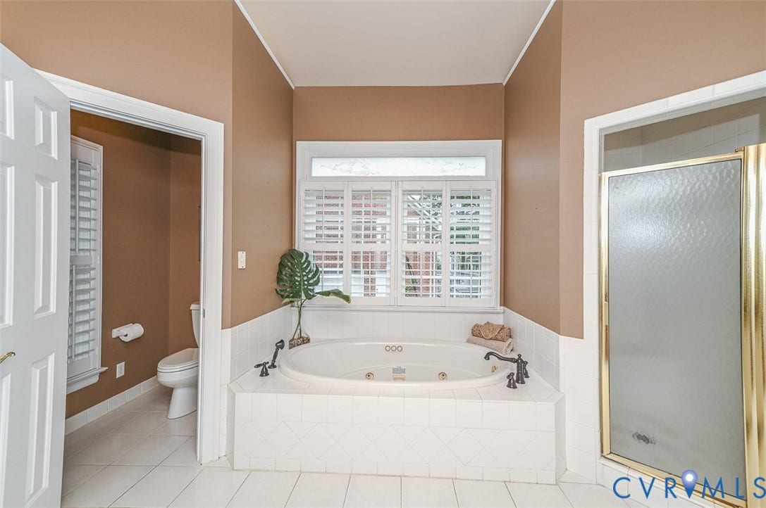 10809 Leabrook Drive, Wyndham, Glen Allen, VA 23059 Primary Bath jacuzzi and step in shower