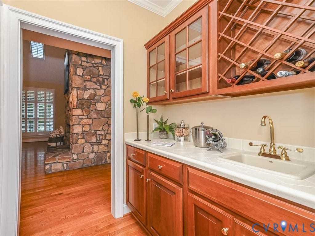 10809 Leabrook Drive, Wyndham, Glen Allen, VA 23059 Bar in Butler's Pantry also has a built in wine rack