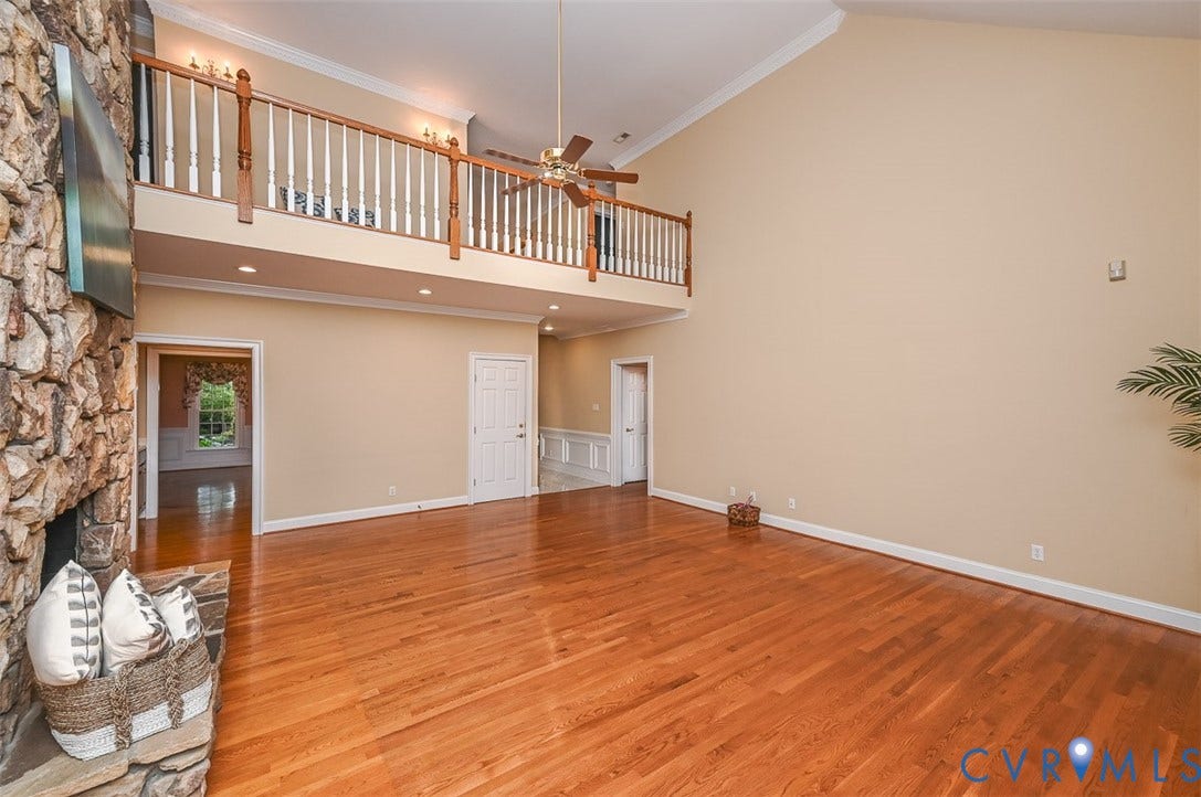 10809 Leabrook Drive, Wyndham, Glen Allen, VA 23059 hardwood floors, floor to ceiling Natural Stone Gas Fireplace