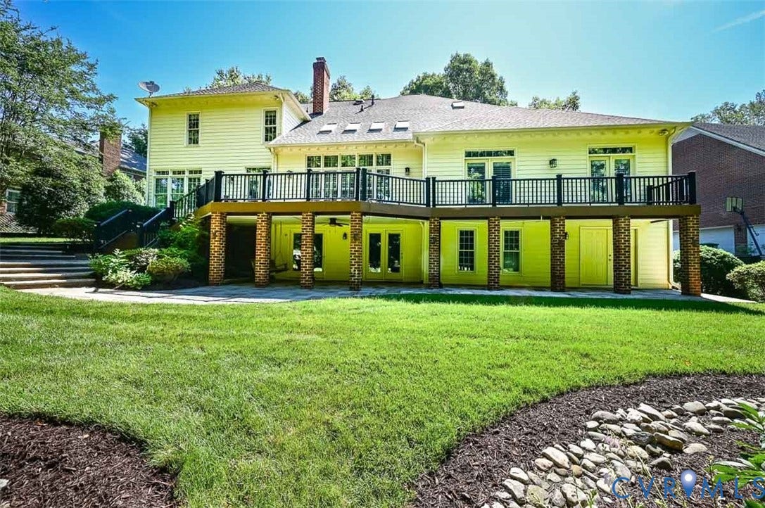 10809 Leabrook Drive, Wyndham, Glen Allen, VA 23059 Composite deck and lower level with stone patio.