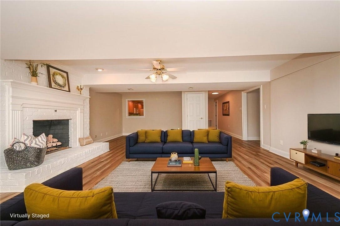 10809 Leabrook Drive, Wyndham, Glen Allen, VA 23059 Basement virtually staged Rec Room