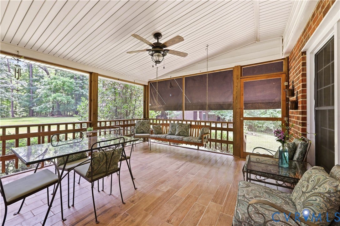 1610 Reams Road, Powhatan, VA 23139 Primary Bedroom with gas fire place, walk in closet and separate storage closet.