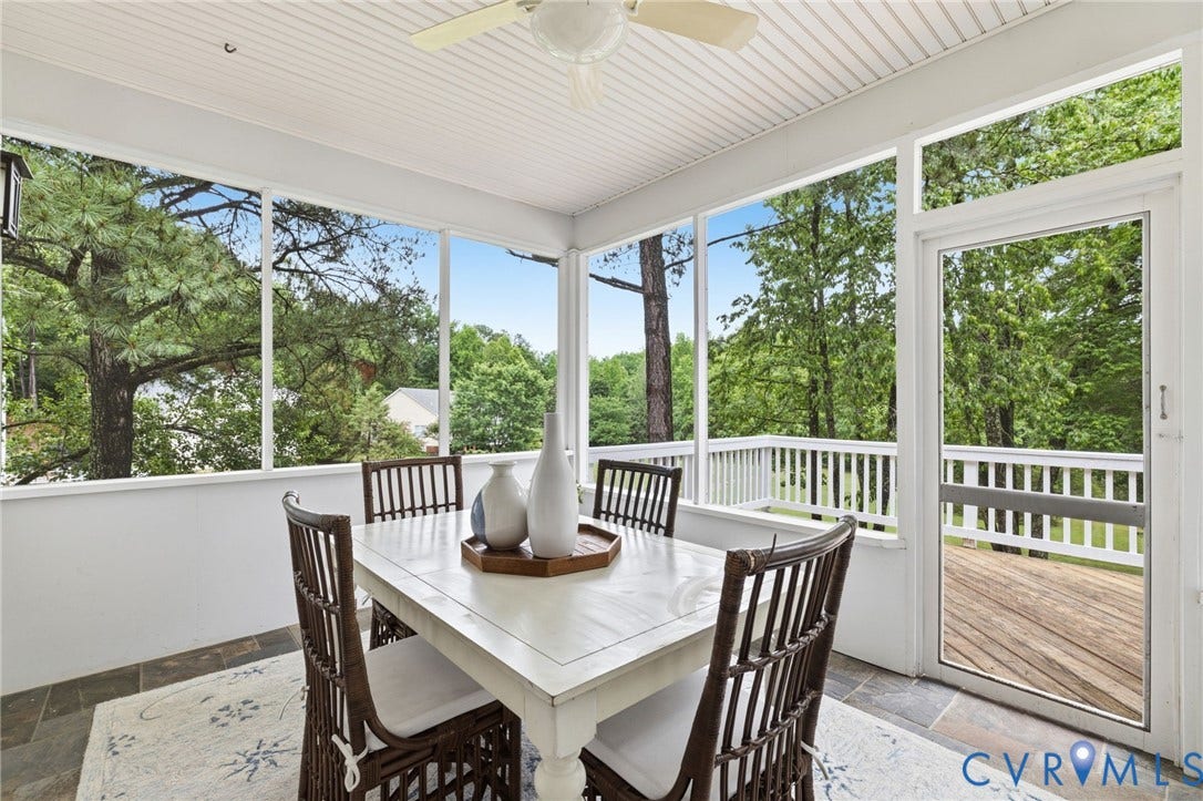 433 Elm Creek Drive, Manakin Sabot, Manakin Sabot, VA 23103 Lovely Screened Porch overlooking Lake