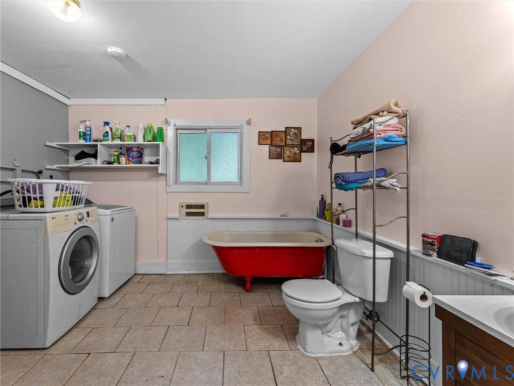 2305 Mosby Road, Powhatan, VA 23139 basement level bathroom/laundry room