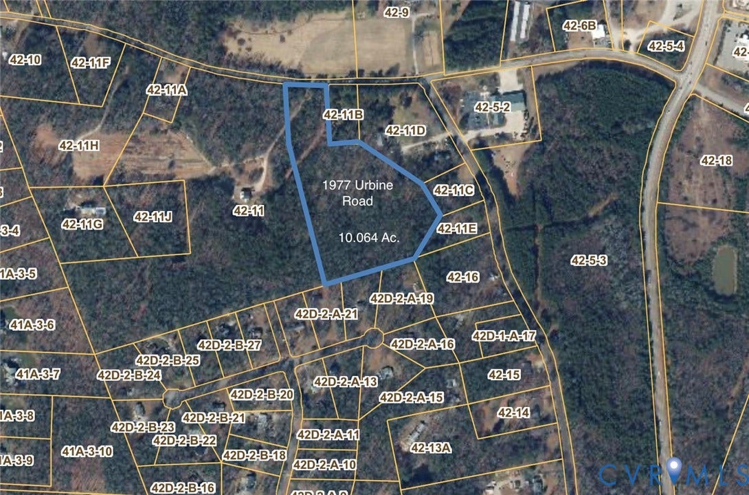 Property Parcel Map. Outlining the boundaries and identifying the assigned acreage for the property