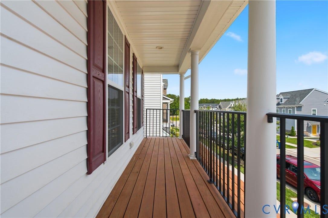 Balcony off dining area.