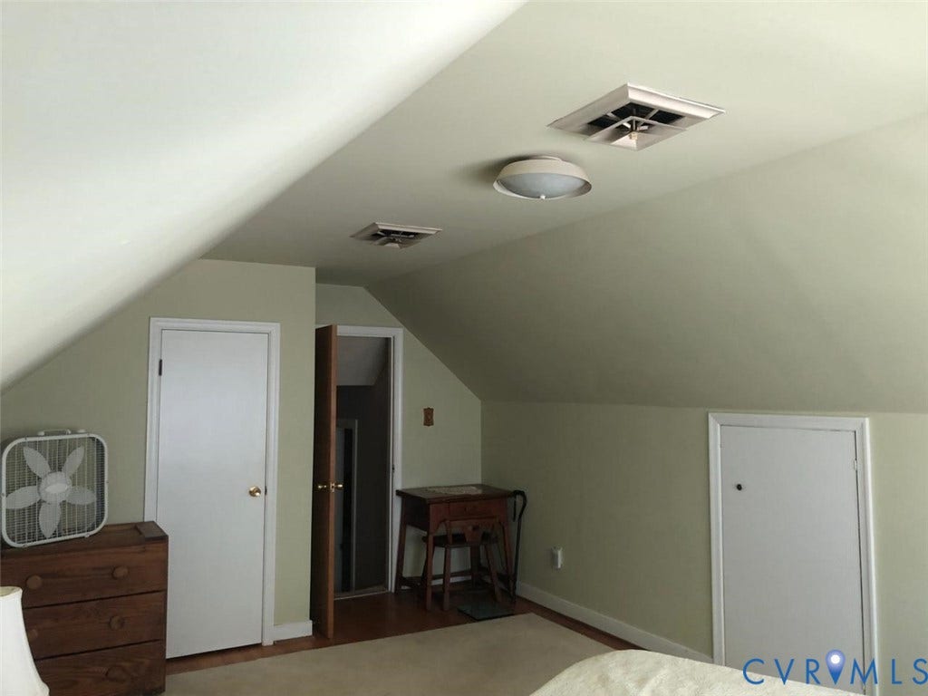 10001 Alfaree Road, Kendale Acres Addition, Chester, VA 23237 Angled ceilings with recessed lighting, flush-mount lighting, and light-colored wall paint