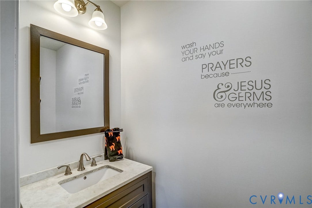 65 Hopeful Church Lane, Bumpass, VA 23024 Carpeted room with sloped ceilings and recessed lighting