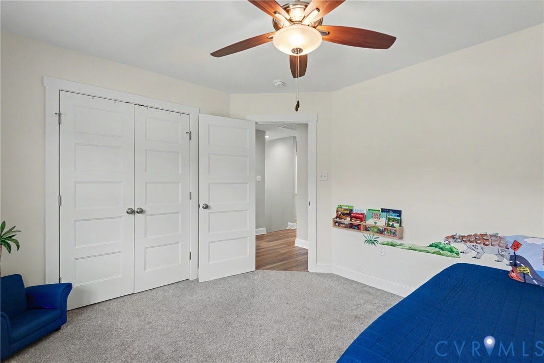 815 Kennon Road, Northeast Creek Reservoir Subd, Mineral, VA 23117 Plush carpet flooring complements a neutral wall palette