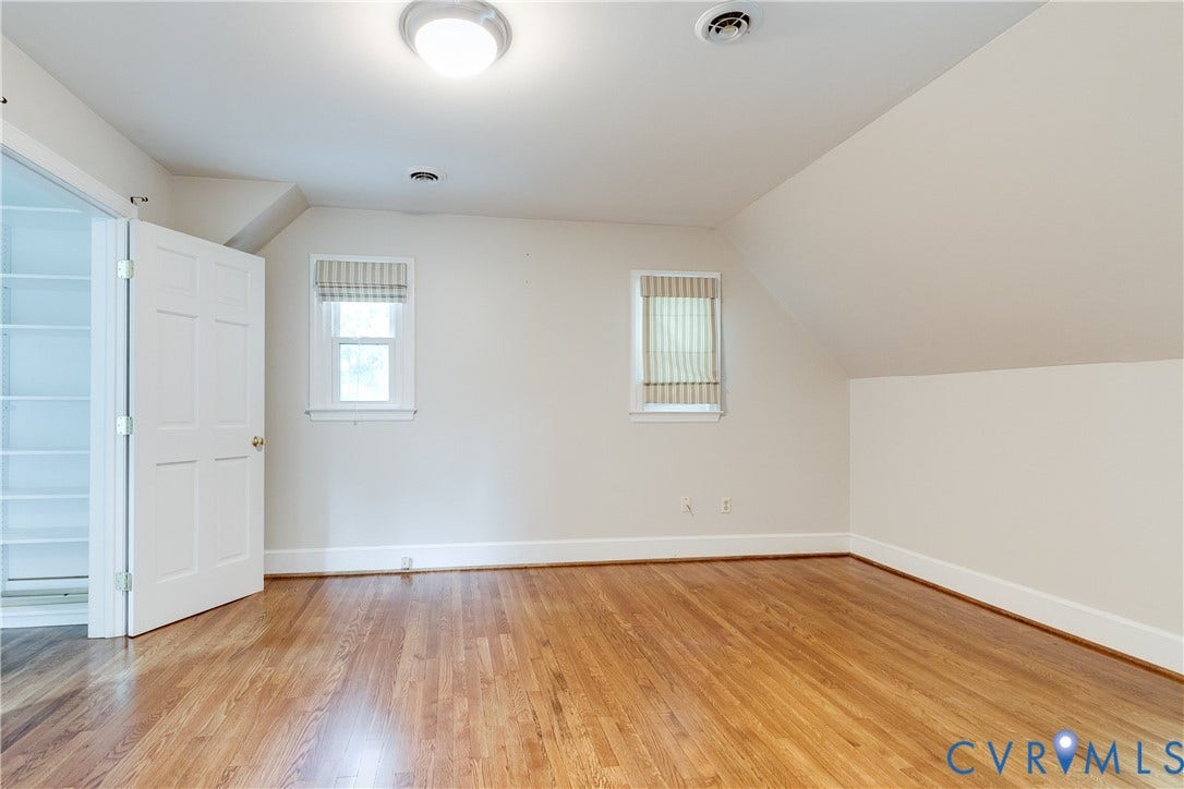 3924 Belspring Road, Chester, VA 23831 Hardwood flooring complements neutral wall tones and white baseboards