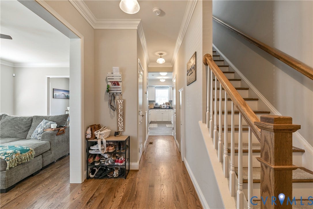 1301 Dance Street, Randolph, Richmond, VA 23220 Entrance foyer with hardwood flooring