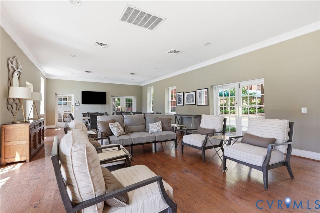 1443 Floyd Avenue, #208, The Fan, Richmond, VA 23220 Community Room w/kitchen & 2 bathrooms