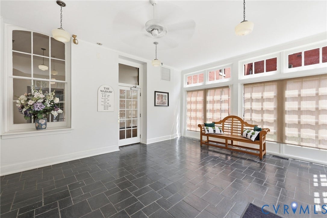 1443 Floyd Avenue, #208, The Fan, Richmond, VA 23220 Building Foyer with secure coded entry