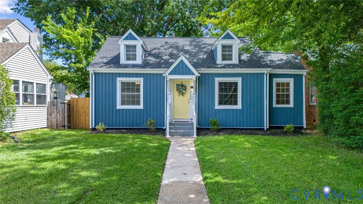 3122 Maplewood Avenue, Stadium, Richmond, VA 23221 Beautiful bluer siding with nice concrete path to the gorgeous front door