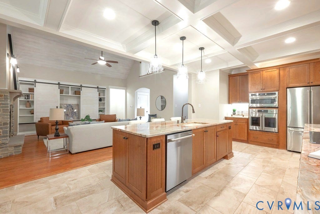 8853 Porto Court, Viniterra Estates, New Kent, VA 23124 Beautiful Coffered Ceiling