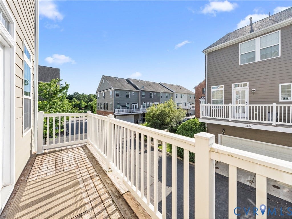 3806 Pumpkin Seed Lane, West Broad Village, Glen Allen, VA 23060 view of pond from balcony!